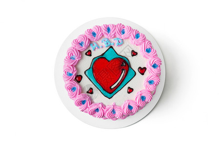 生日蛋糕庆祝活动甜食粉色对象食物纸屑庆典背景图片