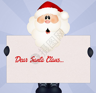 亲爱的圣诞老人卡通片新年礼物明信片雪人庆典邮箱景观心愿信封背景图片