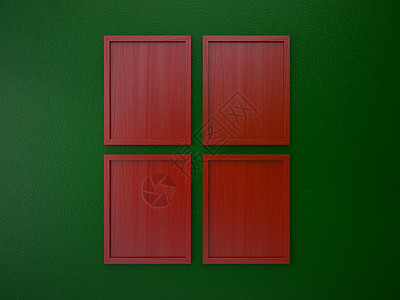内部墙上的空白框 红色和绿色圣诞节的颜色情绪框架基督照片艺术场景商业黑色房间海报背景图片