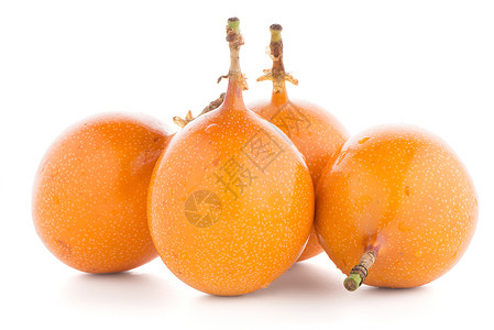 格林纳迪亚辣椒果浆花粉种子热带舌肌团体黄色甜点热情橙子美味白色背景