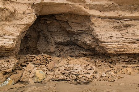 摩洛哥沿海岩洞穴 位于摩洛哥高清图片