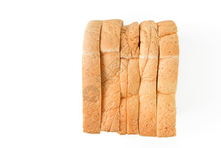 切片面包白色影棚面包片食物背景图片