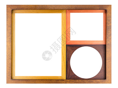 Wood 图片框架正方形镜框木头空间照片背景图片