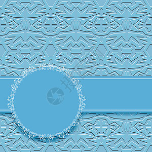 框架墙纸横幅卡片风格蓝色边界正方形插图邀请函装饰背景图片