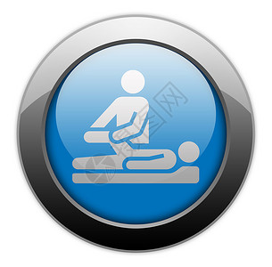 图标 按钮 平方图物理治疗锻炼理疗标识保健文字插图诊所指示牌象形理疗师背景图片