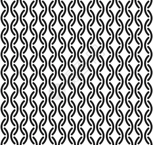 无缝模式  链曲线纹理线条墙纸褪色黑色装饰品创造力插图技术圆形地面背景图片