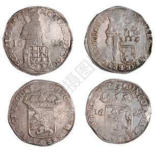 不同金属的古硬币钱币学金融铸币收藏爱好古董背景图片
