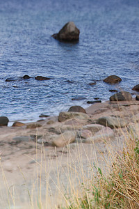 海滩沙滩海洋岩石高清图片