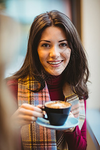 女人喝咖啡 喝咖啡咖啡馆行业快乐餐厅女性杯子咖啡饮料女士食堂背景图片