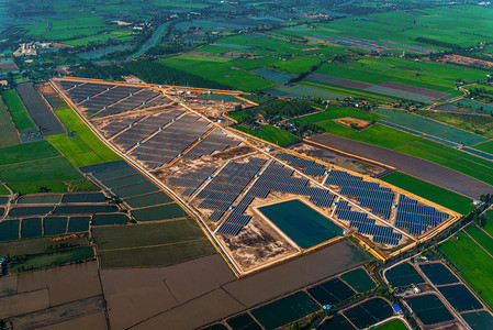 太阳能飞机太阳能农场太阳能电池板航拍太阳能板摄影工业直升机活力外景摄影师飞机背景