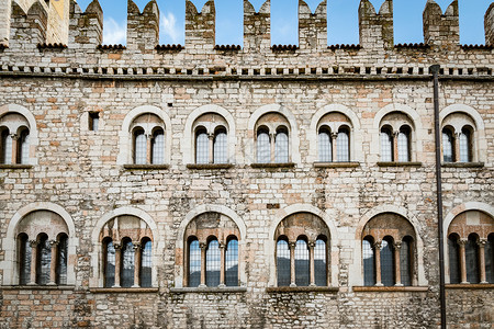 意大利Trento的Praetorian宫前台高清图片