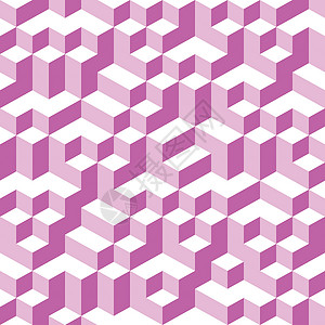 粉色几何音量无缝定型背景003插画