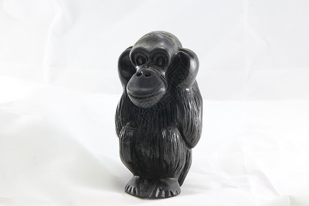 猴子模型素材白色背景的黑猴子模型Name背景