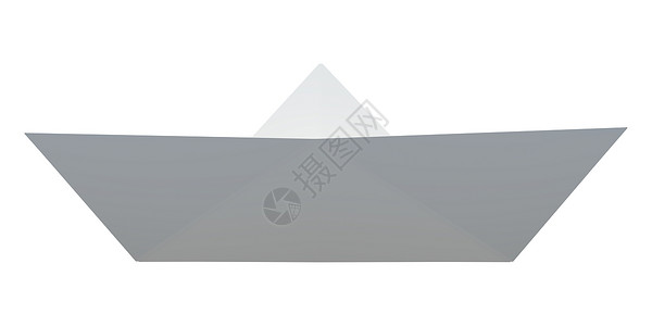 折纸纸船白色帆船玩具背景图片