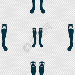 足球网格图标符号 无缝模式与几何纹理 矢量竞赛运动玩家团队游戏制服场地衣服短袜绑腿背景图片