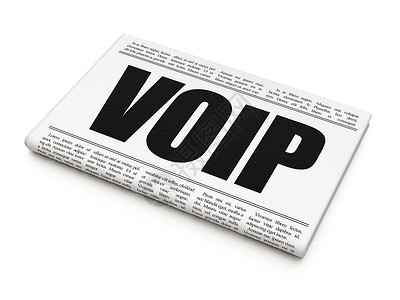 网络设计概念 报纸标题VOIP背景图片
