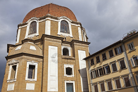 圣洛伦佐大教堂佛罗伦萨城市景观高清图片