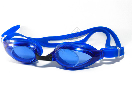 用于游泳的蓝眼镜     游泳高歌背景图片