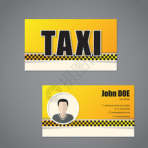 出租车名片带有司机照片的出租车商务卡模板设计图片