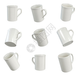 Mugs 以白色背景作假背景图片