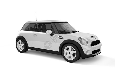 白色背景的小型运动车汽车运动车辆工作室标识嘲笑小样背景图片