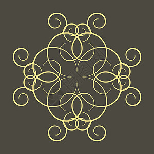 圆形插图墙纸装饰漩涡花纹边界螺旋艺术标识圆圈风格背景图片