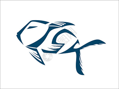 鱼类标志印刷背景图片