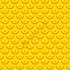柑橘味麻薯柠檬片无缝模式设计设计图片