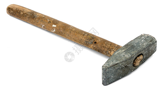 白色的锤子硬件金属木头工具大锤背景图片