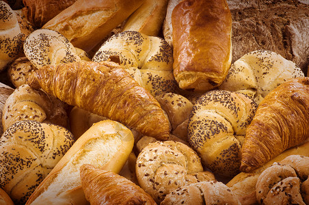 法式面包店面包分包产品食物烘焙馒头食品糕点早餐画幅密封小吃背景