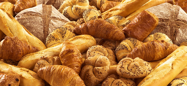 面包分包早餐画幅杂货店食物产品水平密封小吃宏观食品高清图片