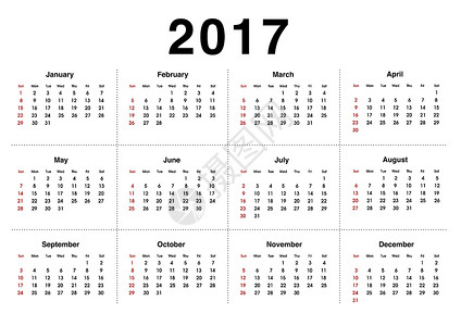 2017年日历 2017年12月规划日历规划师日记商业办公室季节时间背景图片