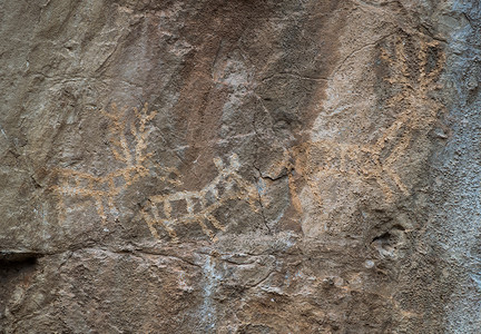黑山利普西岩史前绘画纪念碑建筑学图纸石头考古学背景图片