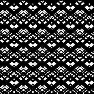 几何无缝模式 黑与白打印风格白色条纹正方形菱形艺术黑色装饰背景图片