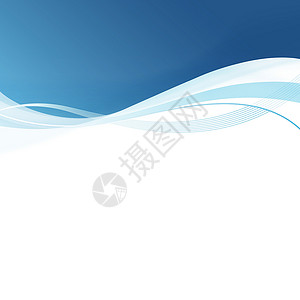 平滑的蓝色线抽象背景 矢量插图海浪曲线白色运动墙纸技术线条波浪网络背景图片