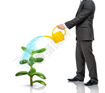 商家供水厂绿色商务老板套装银行植物人士男性金融通勤者背景图片