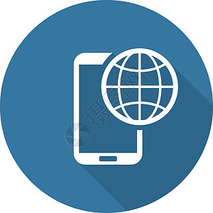 国际漫游图标 平面设计服务行星插图屏幕金属冒险信号世界地球工具背景图片