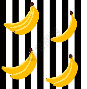 一串香蕉香蕉明亮的几何图案设计图片
