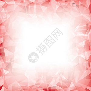 红色多边形背景建造帆布海报插图卡片马赛克钻石框架三角形水晶背景图片