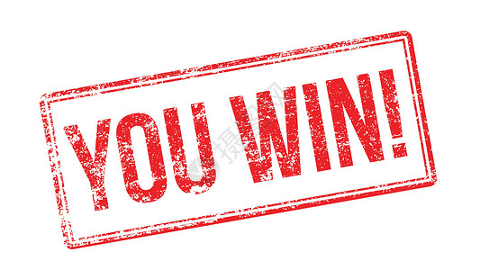 你赢了惠特红色橡皮戳竞赛古董进步插图冠军正方形胜利优胜者竞争邮票插画