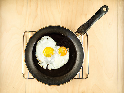黑锅上两个炸鸡蛋 最简单背景图片