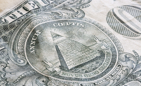 美元一元法案的大印章背景图片