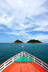 船标题前往泰国海的游船背景