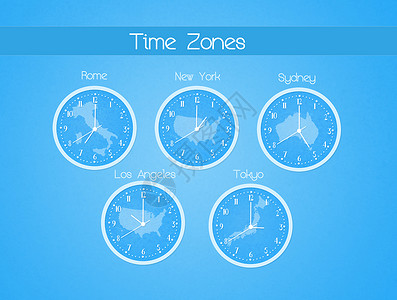 时区世界国际小时首都插图时间全球背景图片