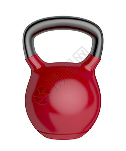 红色壶铃克特铃哑铃肌肉杠铃重量锻炼运动训练举重红色健身房背景