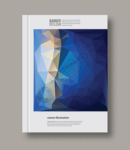 抽象几何背景装饰品蓝色网络卡片技术艺术品玫瑰马赛克艺术横幅背景图片