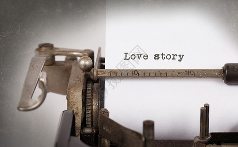 老故事打字旧式打字机爱情故事补给品机械办公室横幅作家邮件机器备忘录床单博客背景