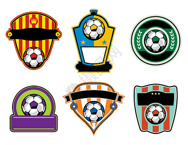 足球徽章和标签背景图片