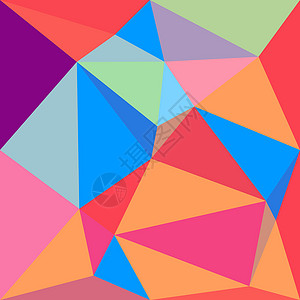 动态彩色多边形背景粉色钻石艺术黄色墙纸马赛克三角形折纸红色插图背景图片