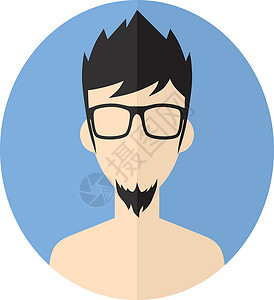 男人时髦头像用户图片卡通人物卡通片胡子插图胡须电脑眼镜化身城市男性文化背景图片